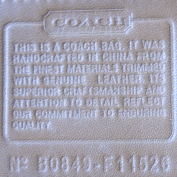 COACH B0849-F11526 Tote Purse Blue Canvas VG Cond. - Picture 7 of 7